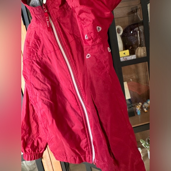 Vintage L.L. Bean boys windbreaker jacket fleece lined hoodie waterproof pockets - Picture 5 of 8